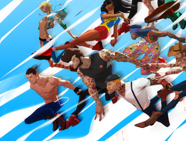 Sunset Overdrive Character Grouping by Julien Renoult